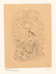 Woman in Amorous Embrace with a Skeleton