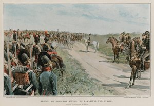 Arrival of Napoleon among the Bavarians and Saxons by Felicien baron de Myrbach Rheinfeld