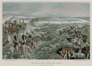 French Army Crossing the Niemen by Felicien baron de Myrbach Rheinfeld