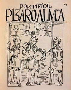 Portraits of Francisco Pizarro and Lieutenant Diego de Almagro before the expedition to Peru