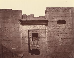 Second Gate of the Great Temple of Medinet-Abou. Thebes by Félix Bonfils