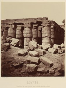 Columns of the Hypostyle Hall, View from the North. [Karnak, Thebes] von Félix Bonfils