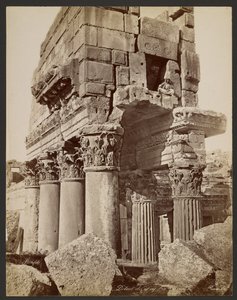 Detail of the Capitals of the Proanos Baalbek by Félix Bonfils