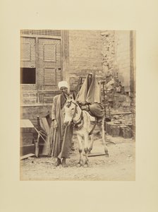 Egyptian Woman with Donkey by Félix Bonfils
