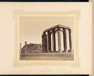 Greece: Temple of Olympian Zeus in Athens by Félix Bonfils