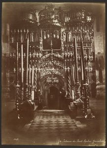 Interior of the Holy Sepulchre, Jerusalem by Félix Bonfils