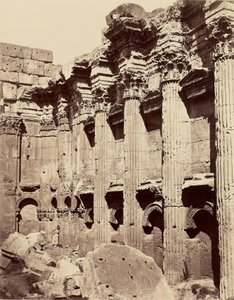 Interior of the Temple of Jupiter - Baalbek by Félix Bonfils