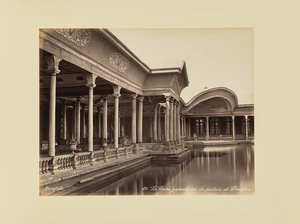 Cairo, Interior Galleries of the Palace of Shubra by Félix Bonfils
