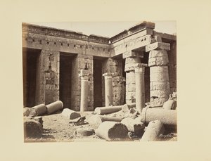 Medinet-Abou, 2nd Courtyard, Gallery of Thutmose I (Egypt) by Félix Bonfils