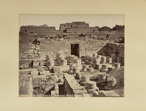 Medinet-Abou. Hypostyle Hall of the Great Temple (Egypt) by Félix Bonfils