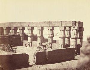Temple of Luxor. General View of the Middle Colonnades [Thebes] by Félix Bonfils