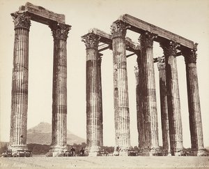 The Olympeion, or Temple of the Olympian Zeus, Acropolis, Athens by Félix Bonfils