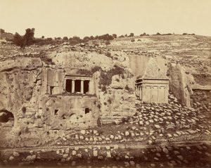 Tomb of Zachariah and St. James - Jerusalem by Félix Bonfils
