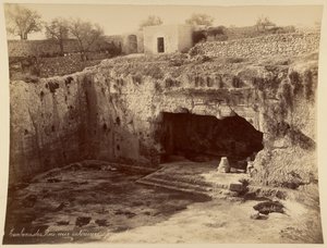 Tomb of the Kings, Inner Courtyard, Jerusalem by Félix Bonfils