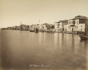 View of the City of Larnaca, in Cyprus by Félix Bonfils