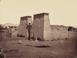 General View of the Temple of Ramesses III, Karnak, Thebes by Félix Bonfils