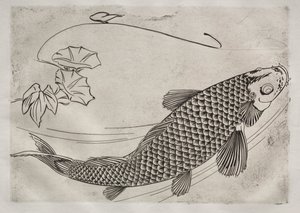 Dinner Service (Rousseau service): Large Fish in a Japanese Style (no. 19) by Felix Bracquemond