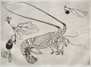 Dinner Service (Rousseau service): Large Lobster with Raised Antenna (no. 21) by Felix Bracquemond
