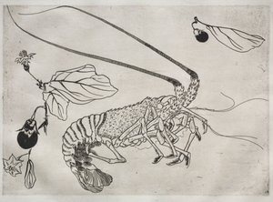 Dinner Service Rousseau Service: Large Lobster with Raised Antenna No. 21 by Felix Bracquemond