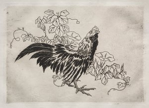 Dinner Service Rousseau Service: Rooster and Morning Glories No. 25, 1866 by Felix Bracquemond