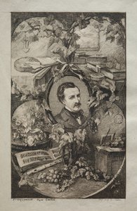 Frontispiece for New Works of Champfleury, The Friends of Nature: Portrait of Champfleury by Felix Bracquemond