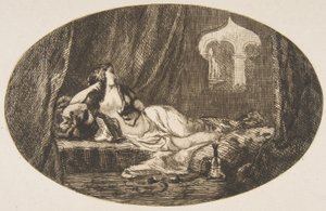 Odalisque Reclining in a Harem, from Titres de Romance, 1857