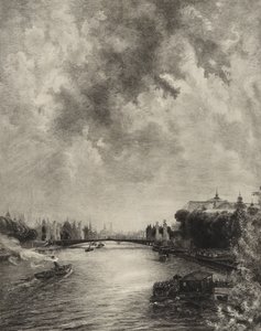 Untitled (View of the Seine) by Felix Bracquemond