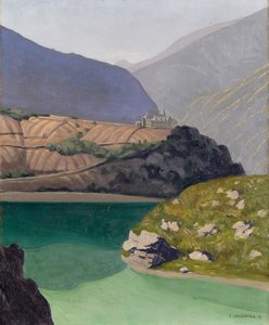 Lake Geronde, Sierre, 1919 by Felix Edouard Vallotton