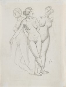 Three Graces, Study by Felix Edouard Vallotton