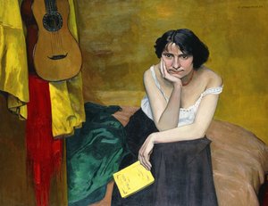 Woman and Guitar, 1913
