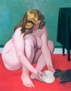 Woman with a Cat, 1919 by Felix Edouard Vallotton
