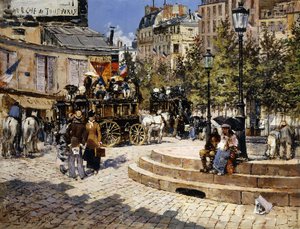 A Busy Paris Square
