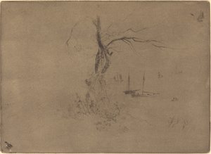 Trees and Boats by Felix Hilaire Buhot