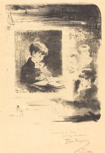 Child Drawing, 1894 by Felix Hilaire Buhot