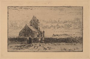 The Church of Jobourg by Felix Hilaire Buhot