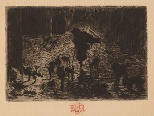 The Night Prowlers, 1876-1877 by Felix Hilaire Buhot