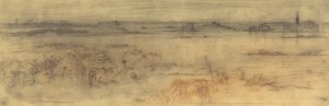 Seascape with a Fortified City at Right, Islands at Left and a Cottage in the Foreground, c. 1882