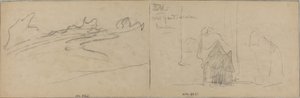 Studies of Clouds and an Old Woman by Felix Hilaire Buhot