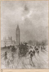 The Victoria Clock Tower London by Felix Hilaire Buhot