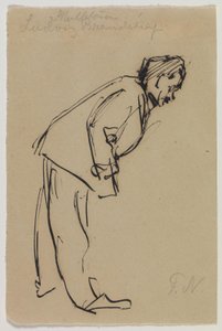 Portrait of Ludvig Brandstrup, Standing Bent Over by Felix Nylund