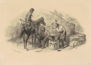 Blacksmith in the Goldfields by Felix Octavius Carr Darley