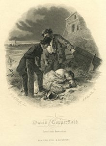 David Copperfield: Saved From Destruction, engraved by H.B. Hall und Sons, 1867 by Felix Octavius Carr Darley