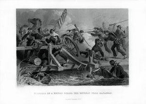 Struggle on a Bridge During the Retreat from Manassas, Virginia by Felix Octavius Carr Darley