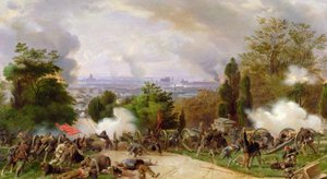 Fighting in the Cemetery of Pere Lachaise in 1871 by Felix Philippoteaux