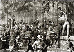 The Crowd in Paris Acclaims Napoleon I, Accompanied by Lucien Bonaparte by Felix Philippoteaux