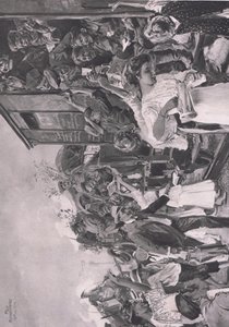 Off to the front, illustration from Hindenburg published by Daterlandischer Derlag C U Weller Berlin by Felix Schwormstadt