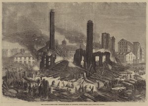 The Burning Ruins of the Pemberton Mills, at Lawrence, United States