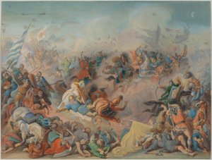 Death of Duke Luitpold in the Battle of Pressburg 907