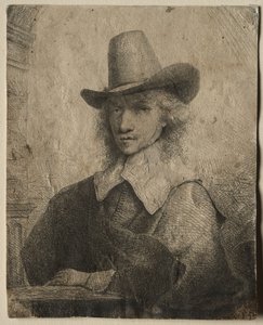 Portrait of a Man with a High Hat by Ferdinand Bol