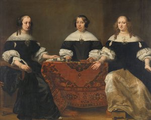 Portrait of the Three Regentesses of the Leprozenhuis, Amsterdam, c.1668 by Ferdinand Bol